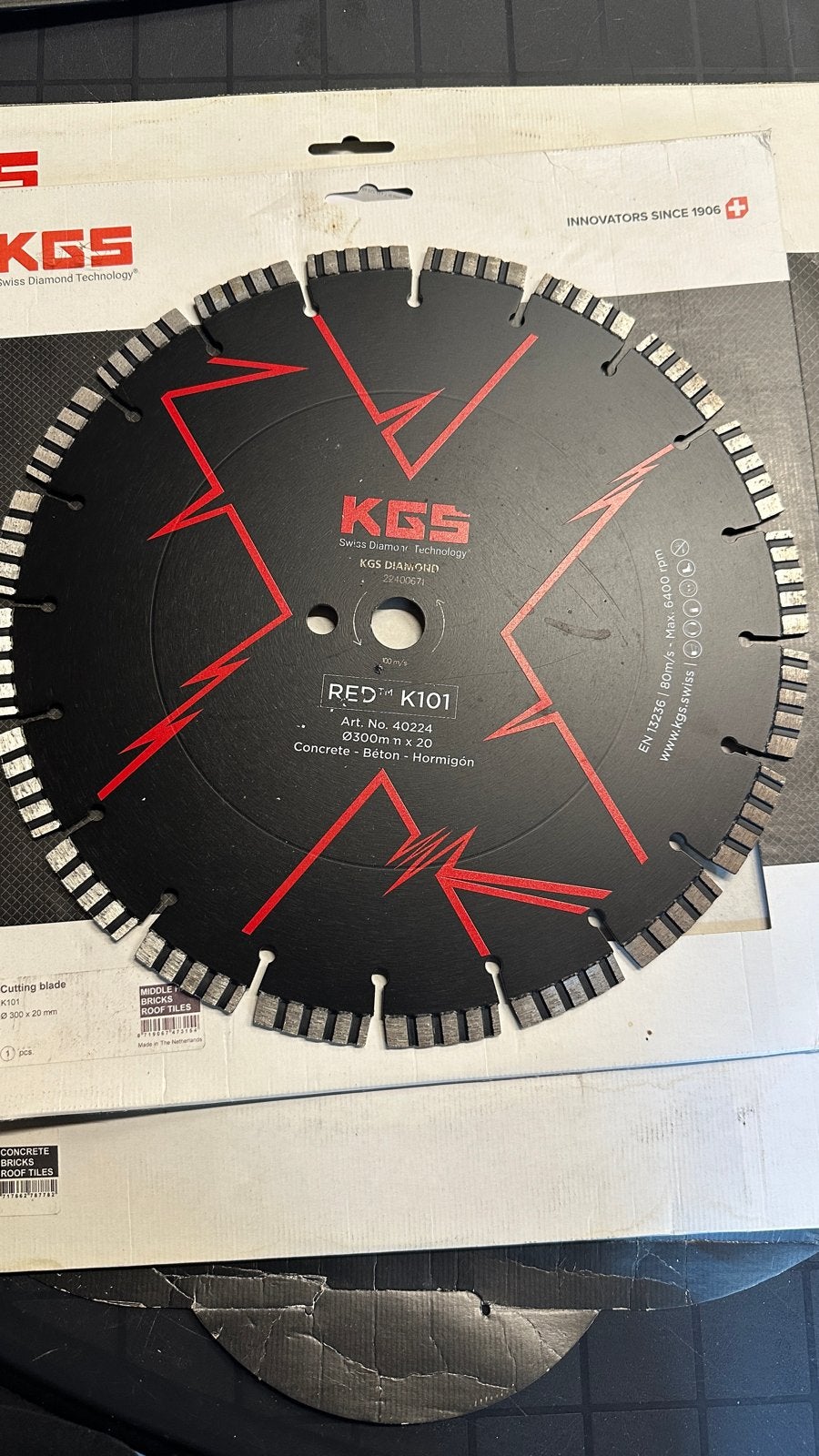 KGS RED K101 Diamant Zaagblad Ø300mm voor Beton/Metselwerk, Doe-het-zelf en Verbouw, Ophalen of Verzenden, Nieuw, Overige typen