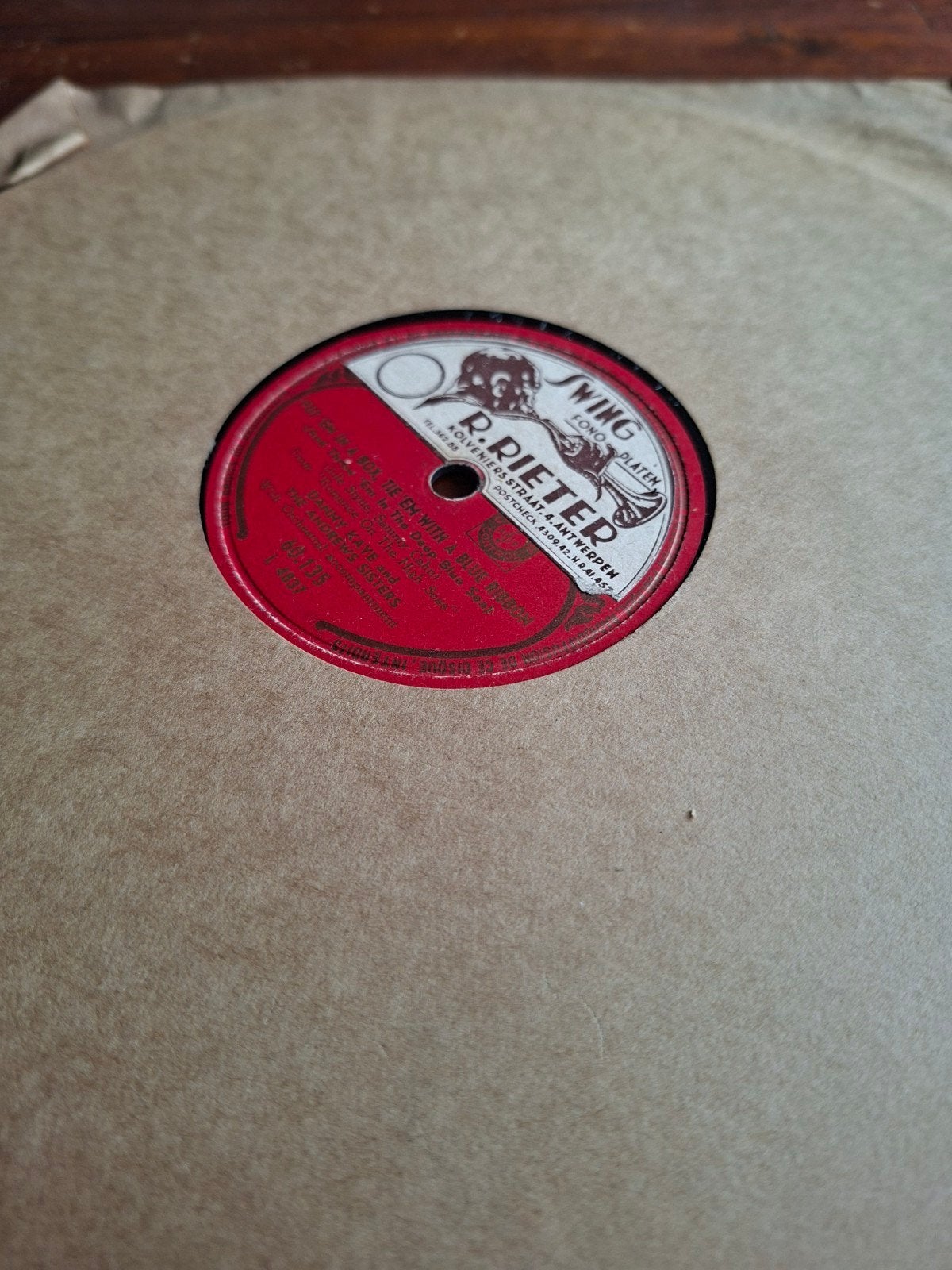 Vintage Bakelieten Plaat R. Rieter Swing Fono Platen, LP, Gebruikt, Overige genres, Overige formaten