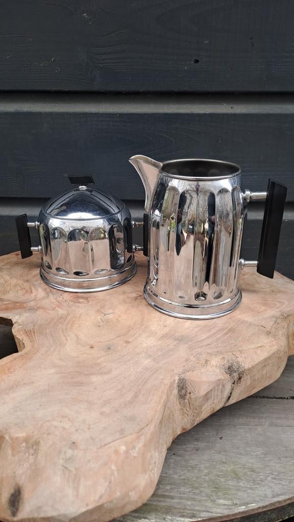 Vintage Demeyere suikerpot en melkkan Art Deco, Antiek en Kunst, Ophalen of Verzenden