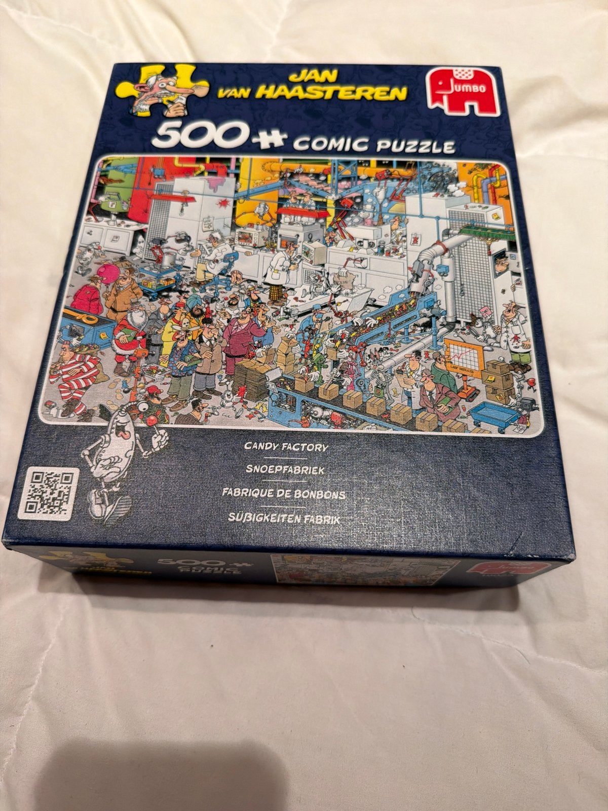 Jan van Haasteren 500+ Comic Puzzle - Snoepfabriek, Een of twee spelers, Ophalen of Verzenden, Zo goed als nieuw