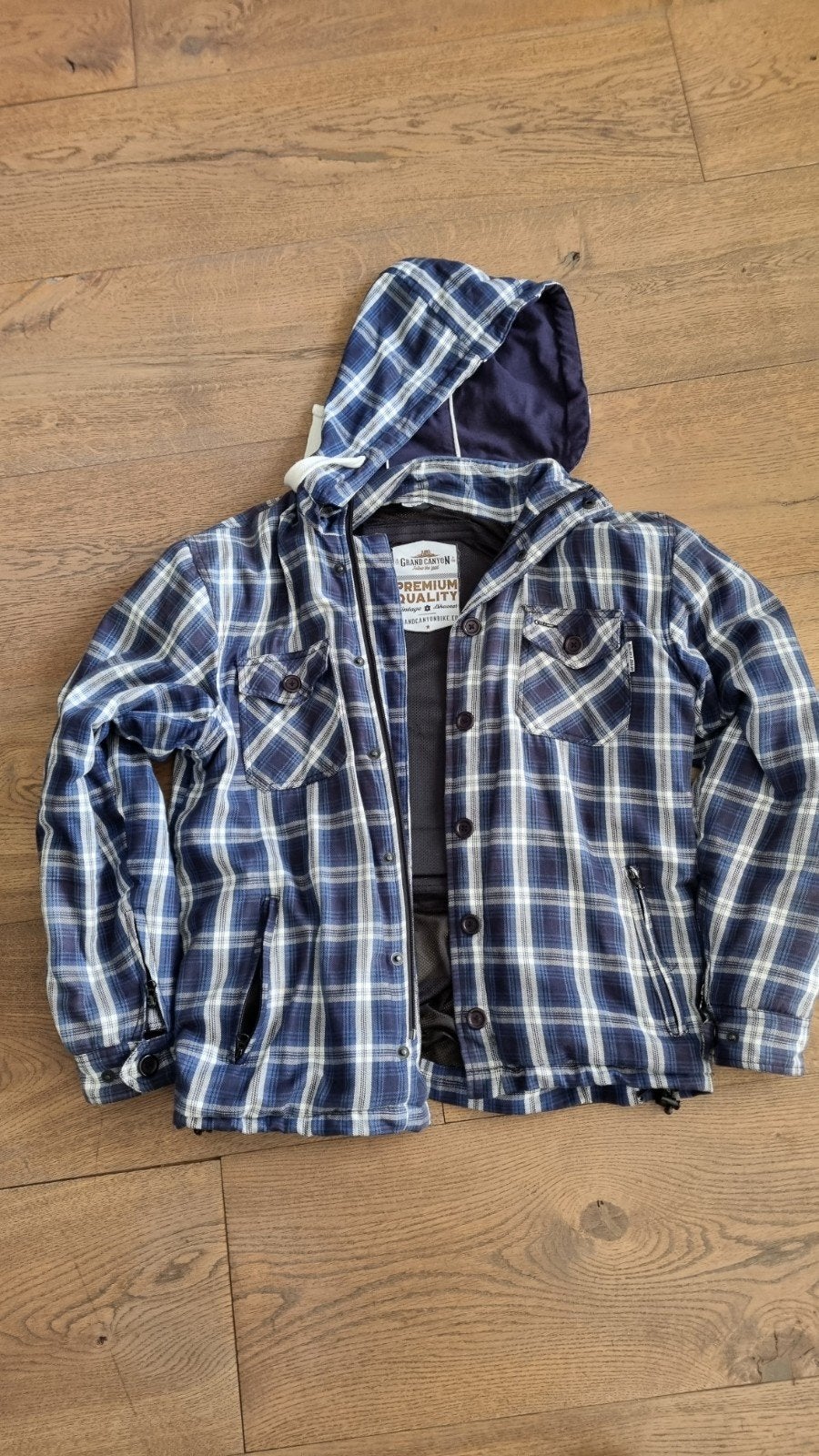 Grand Canyon motorjas textiel geruit met capuchon - Maat 2XL, Jas | textiel, Heren, Ophalen of Verzenden, Grand Canyon