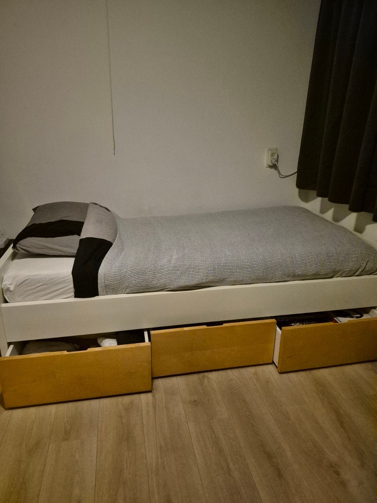 1 persoons bed, Ophalen, Gebruikt, 90 cm, Eenpersoons