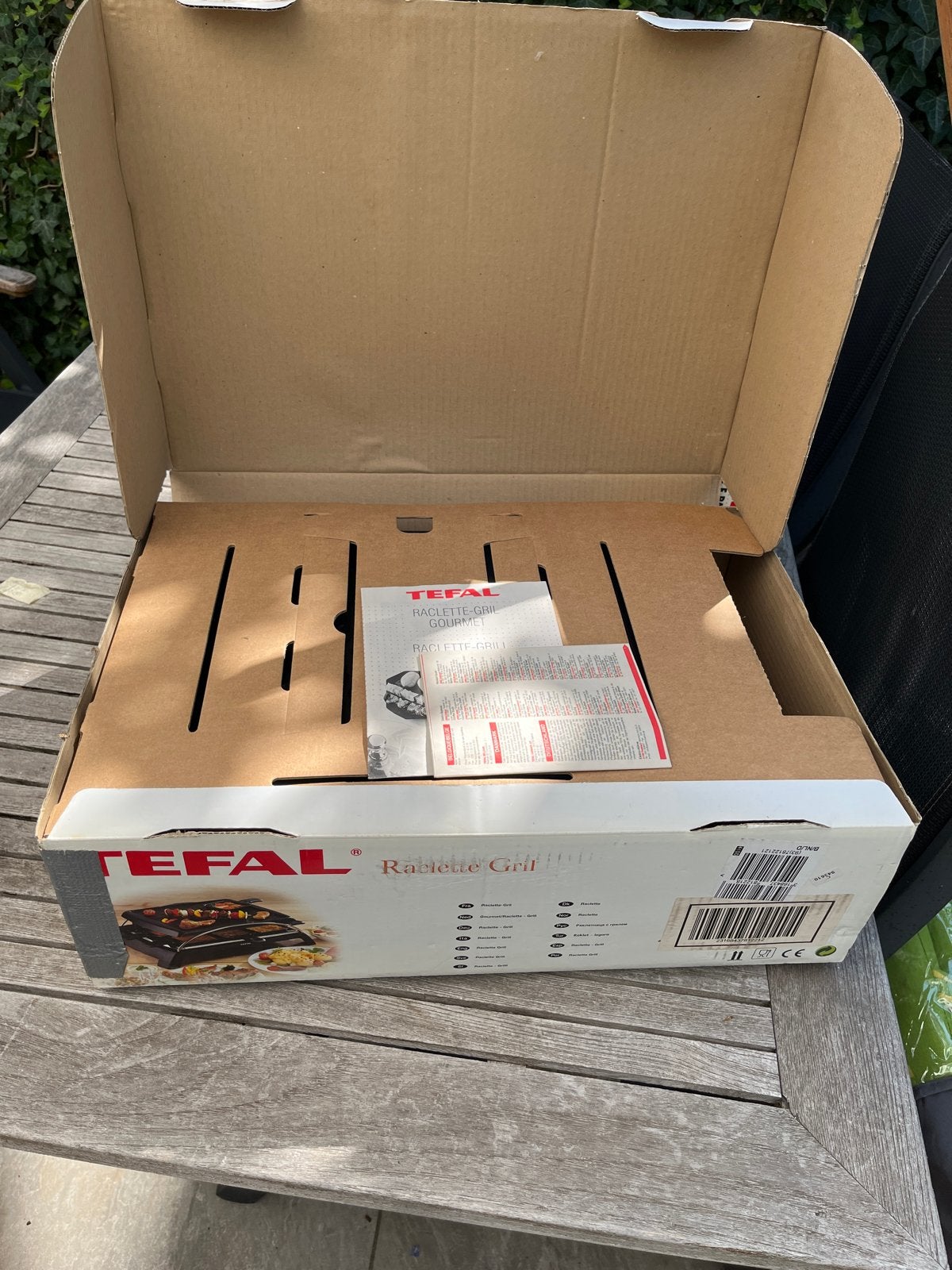 Tefal Raclette Grill - Nieuwstaat, doos beschadigd, Ophalen, Zo goed als nieuw, Tafelgrill