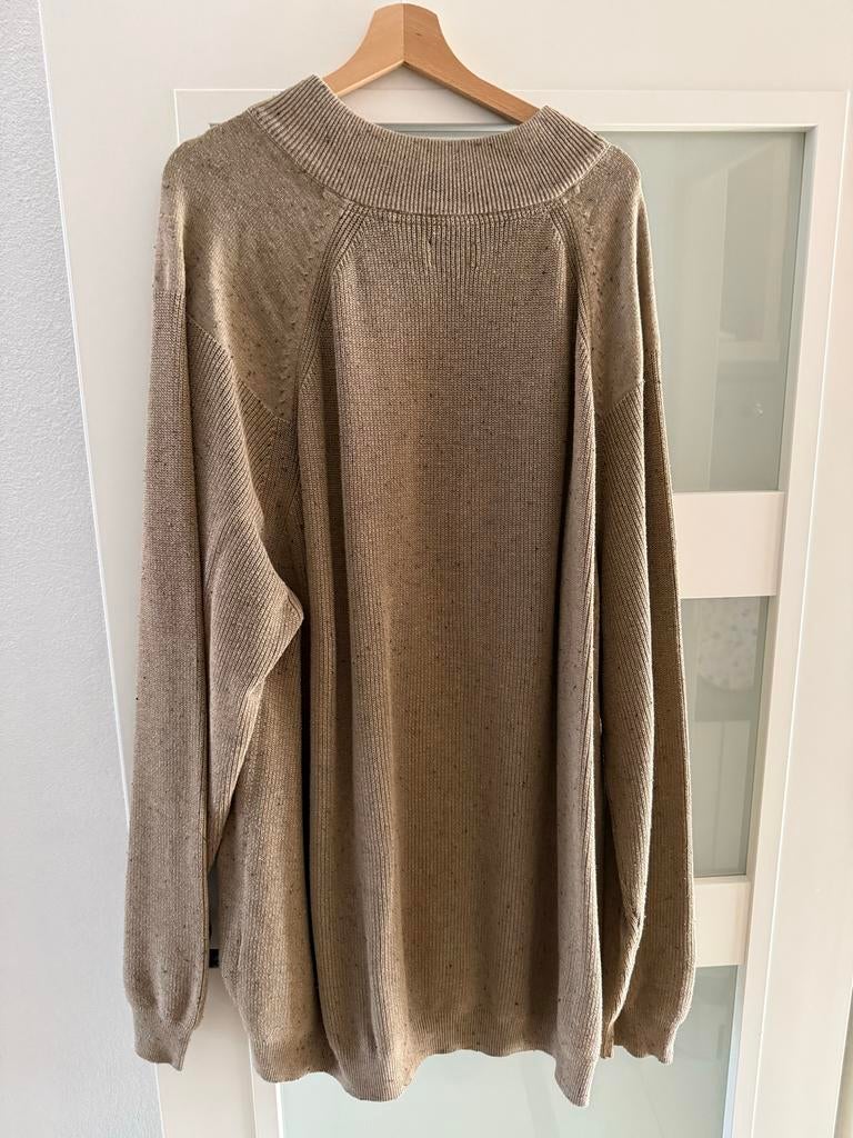 Trui met rits, in prima staat! Maat 8XL, Kleding | Heren, Ophalen of Verzenden, Gedragen, Overige maten, Beige