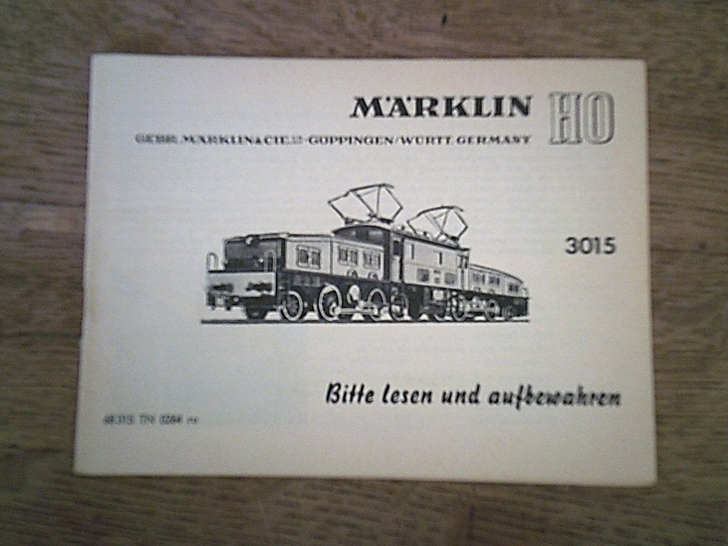 Marklin folder / handleiding SBB krokodil 3015, Wisselstroom, Gebruikt, Wagon, Ophalen of Verzenden