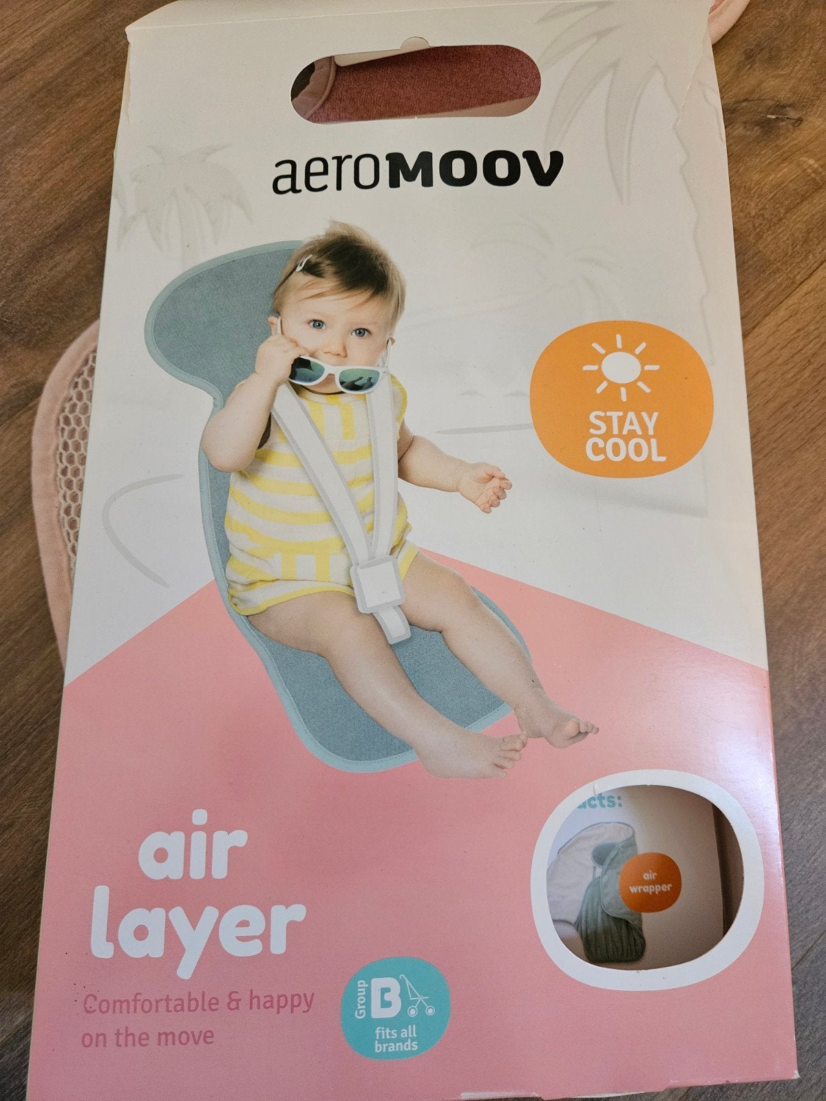 AeroMoov Air Layer Groep B - Roze, Autogordel, 9 t/m 18 kg, Zo goed als nieuw, Ophalen