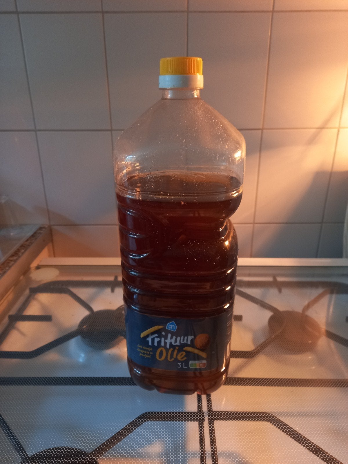 Gebruikte frituurolie ruim 2,5 liter, Ophalen, Gebruikt