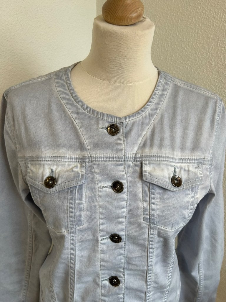Elvira maat 40 als nieuw spijker vest jasje jack 2006, Maat 38/40 (M), Blauw, Elvira, Zo goed als nieuw