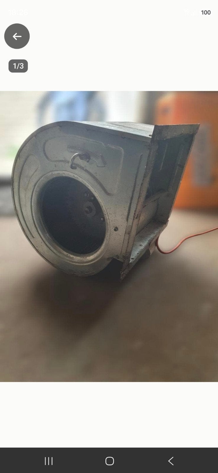 Slakkenhuisventilator Airfan 1500 m³/h, Doe-het-zelf en Verbouw, Ventilatie en Afzuiging, Ophalen, Gebruikt, Ventilator