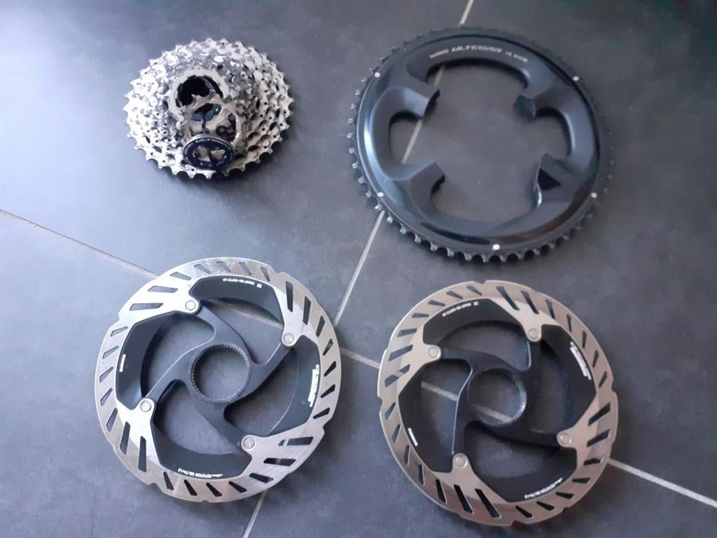 Shimano Ultegra 11s cassette + 50t kettingblad + remschijven, Ophalen, Gebruikt, Racefiets