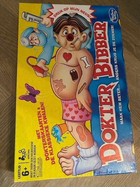 Dokter Bibber spel - Zo goed als nieuw, werkend lampje, Ophalen, Zo goed als nieuw, Hasbro