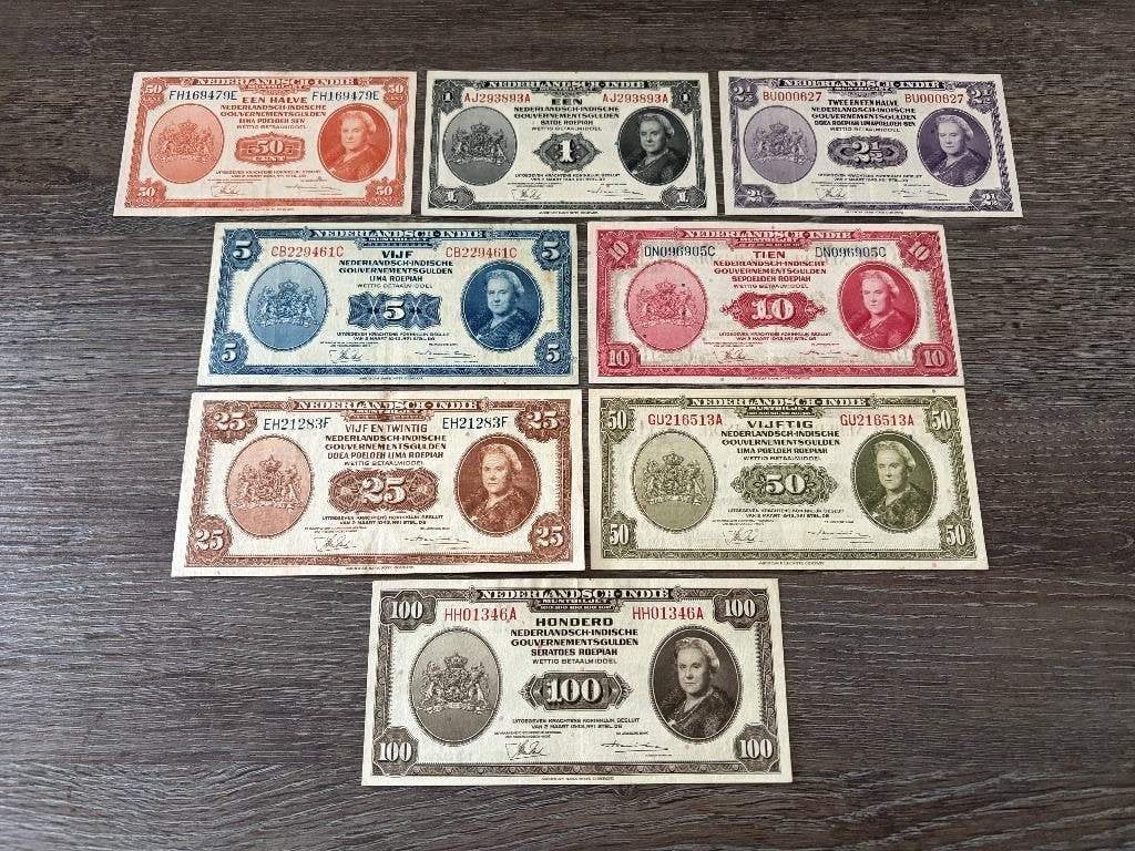 Verzameling guldenbiljetten Nederlands-Indië, 1943, Ophalen of Verzenden, 100 gulden
