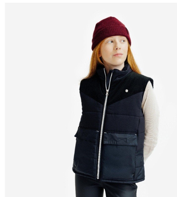 FOUGANZA Bodywarmer paardrijden zwart, maat 134/140, Ophalen, Zo goed als nieuw, FOUGANZA, Meisje
