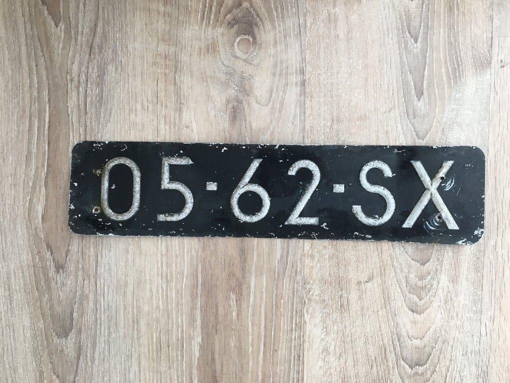 Oude Nederlandse Kentekenplaat 05-62-SX, Verzenden, Gebruikt, Auto's