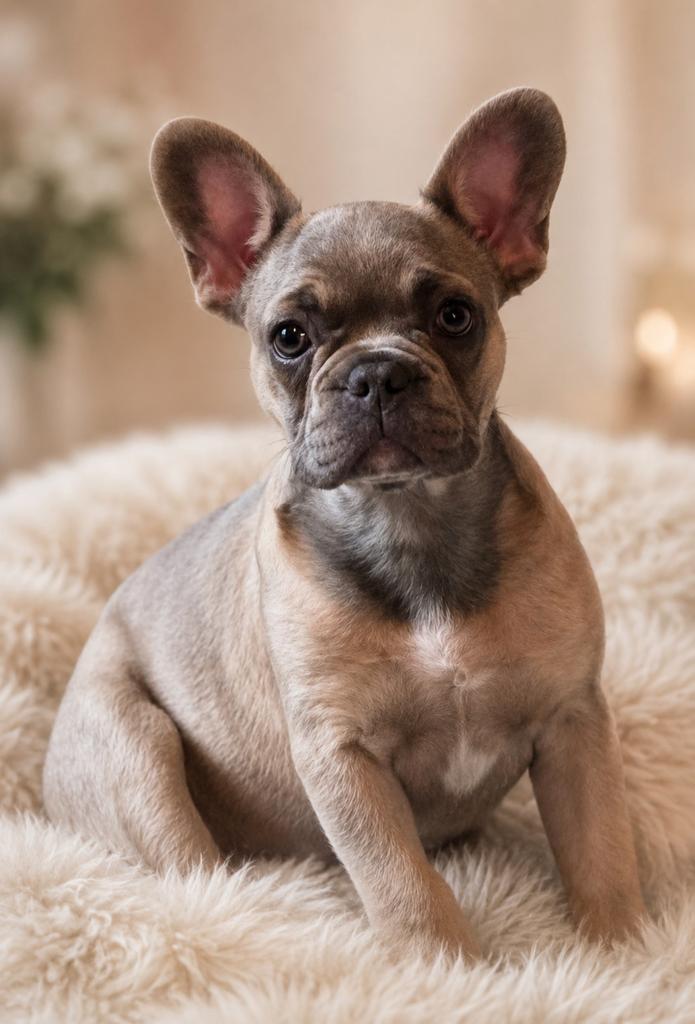 Prachtig Franse Bulldog teefje Blue Fawn, Parvo, 8 tot 15 weken, Teef, Bulldog