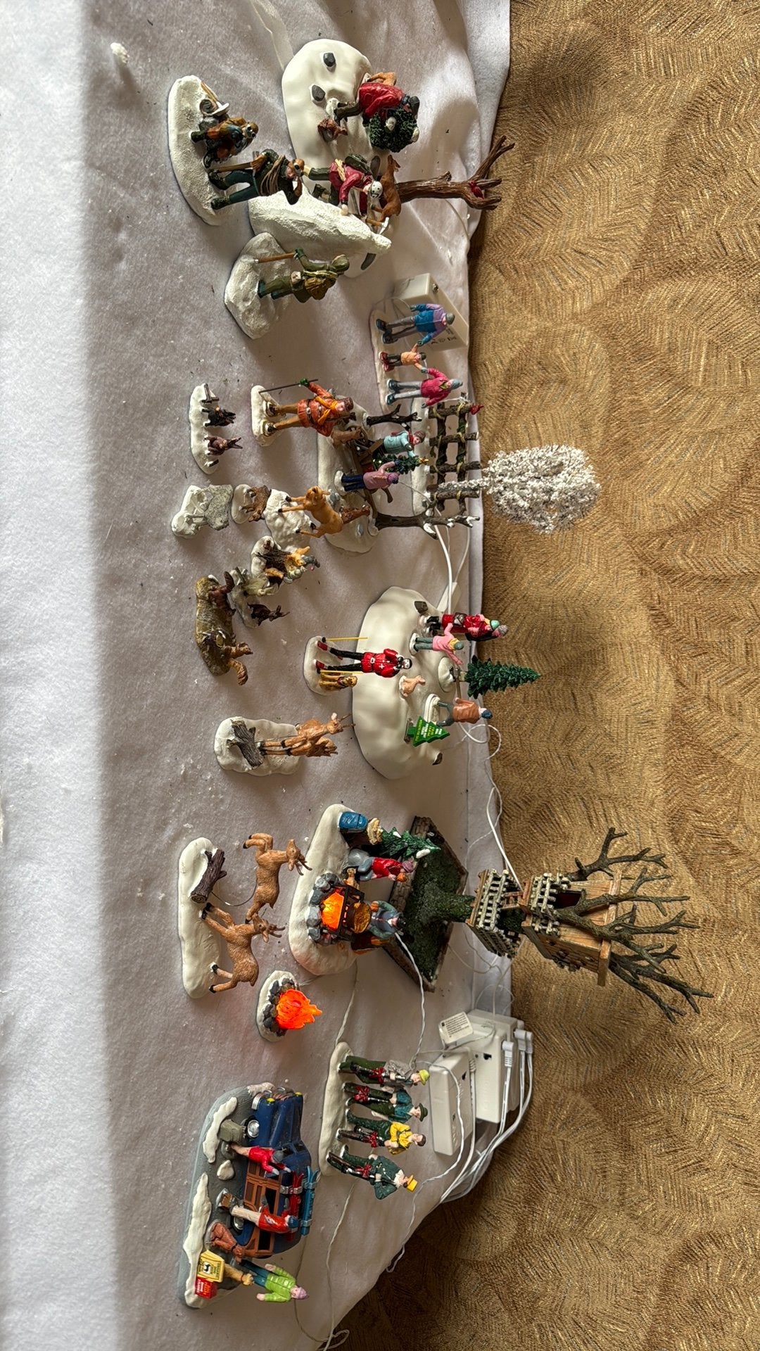 Diverse figuurtjes, tafereeltjes etc voor Kerstdorp, Ophalen of Verzenden, Zo goed als nieuw