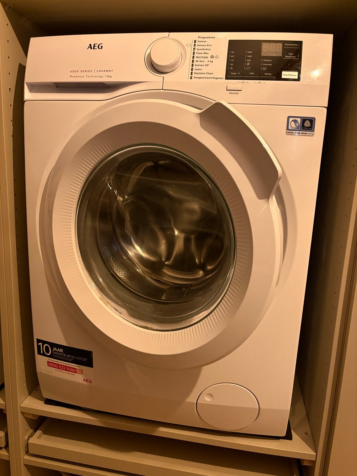 AEG 6000 SERIES LAVAMAT ProSense 1-8kg Wasmachine, Ophalen, Zo goed als nieuw, Voorlader, Kort programma