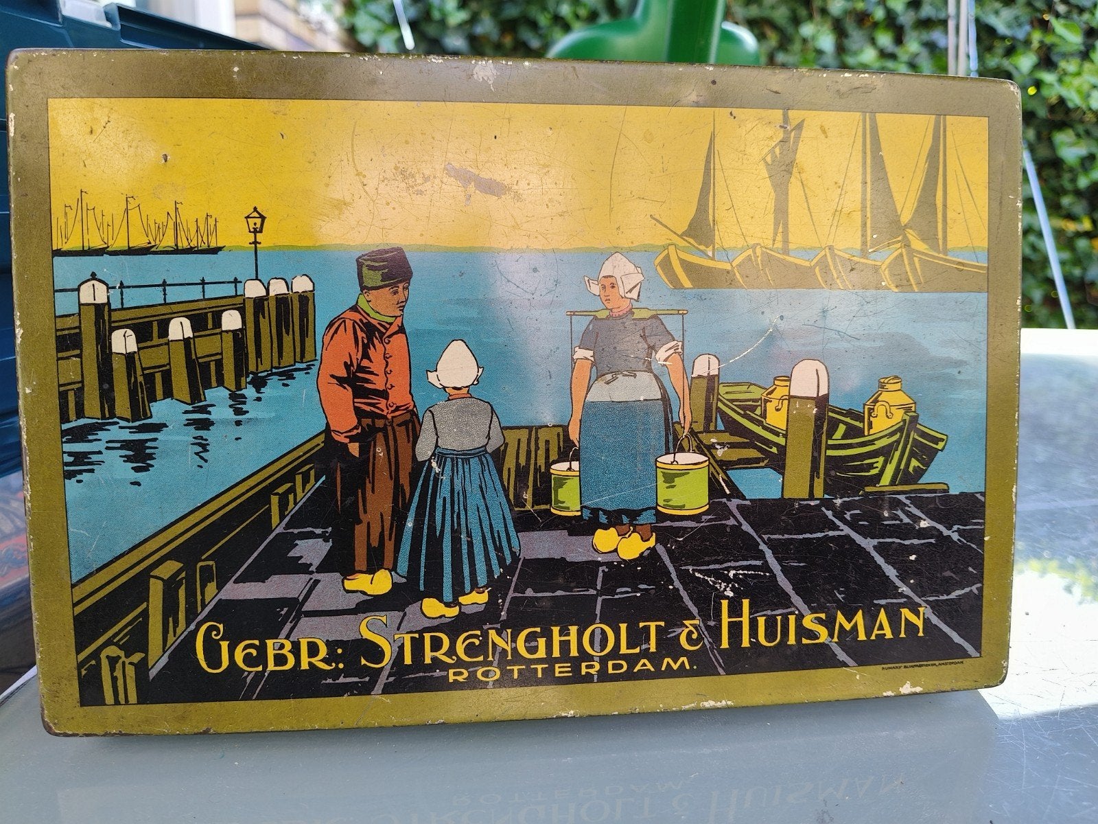 Vintage blik Gebr. Strengholt & Huisman "Melk Caramels", Ophalen of Verzenden