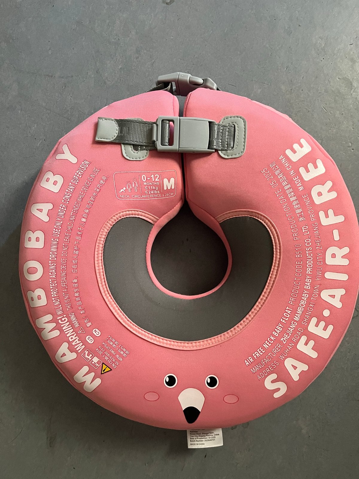 Mambobaby Baby Float / neck float - Roze, Kinderen en Baby's, Ophalen of Verzenden, Zo goed als nieuw, Meisje, Zwem-accessoire