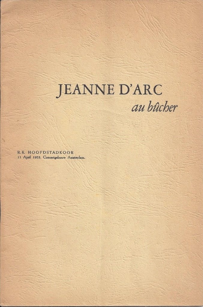Tekstboek: jeanne d'arc au bucher, Ophalen of Verzenden, Gebruikt, Artiest of Componist, Populair