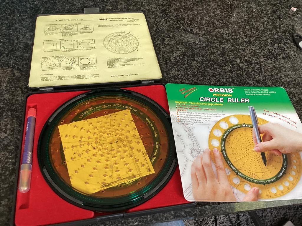 Orbis Precision Circle Ruler - Tekenhulp voor Cirkels, Ophalen of Verzenden, Zo goed als nieuw