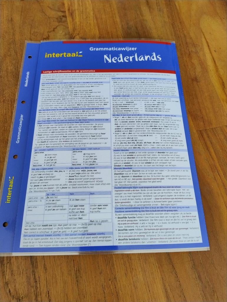 Grammaticawijzer Nederlands - Intertaal, Boeken, Ophalen of Verzenden, Alpha, Zo goed als nieuw, Overige niveaus