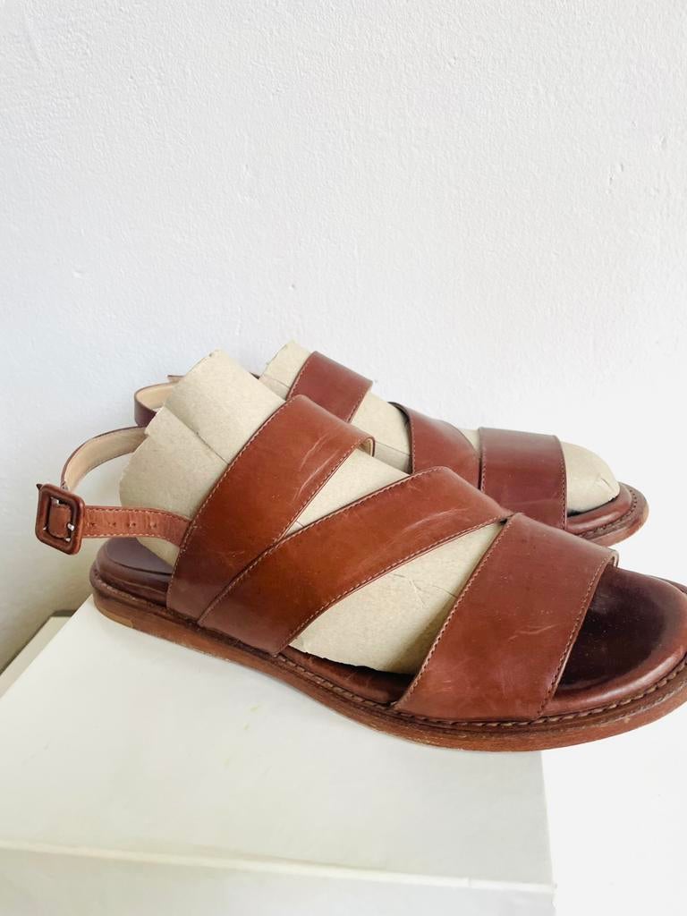 Sandalen maat 40.5 paul noyen, Bruin, Zo goed als nieuw, Sandalen of Muiltjes, Ophalen of Verzenden