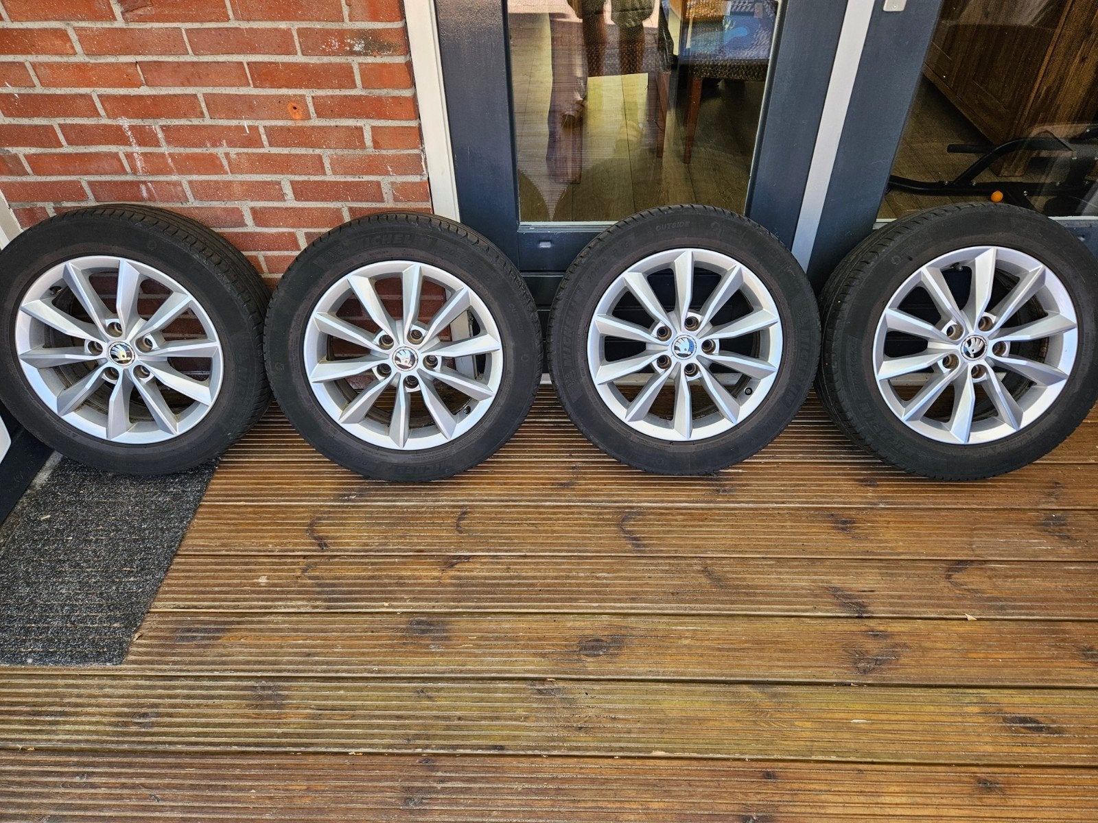 Originele Skoda Octavia3 velgen met Michelin banden, Auto-onderdelen, Banden en Velgen, Gebruikt, 16 inch, Banden en Velgen, Personenwagen
