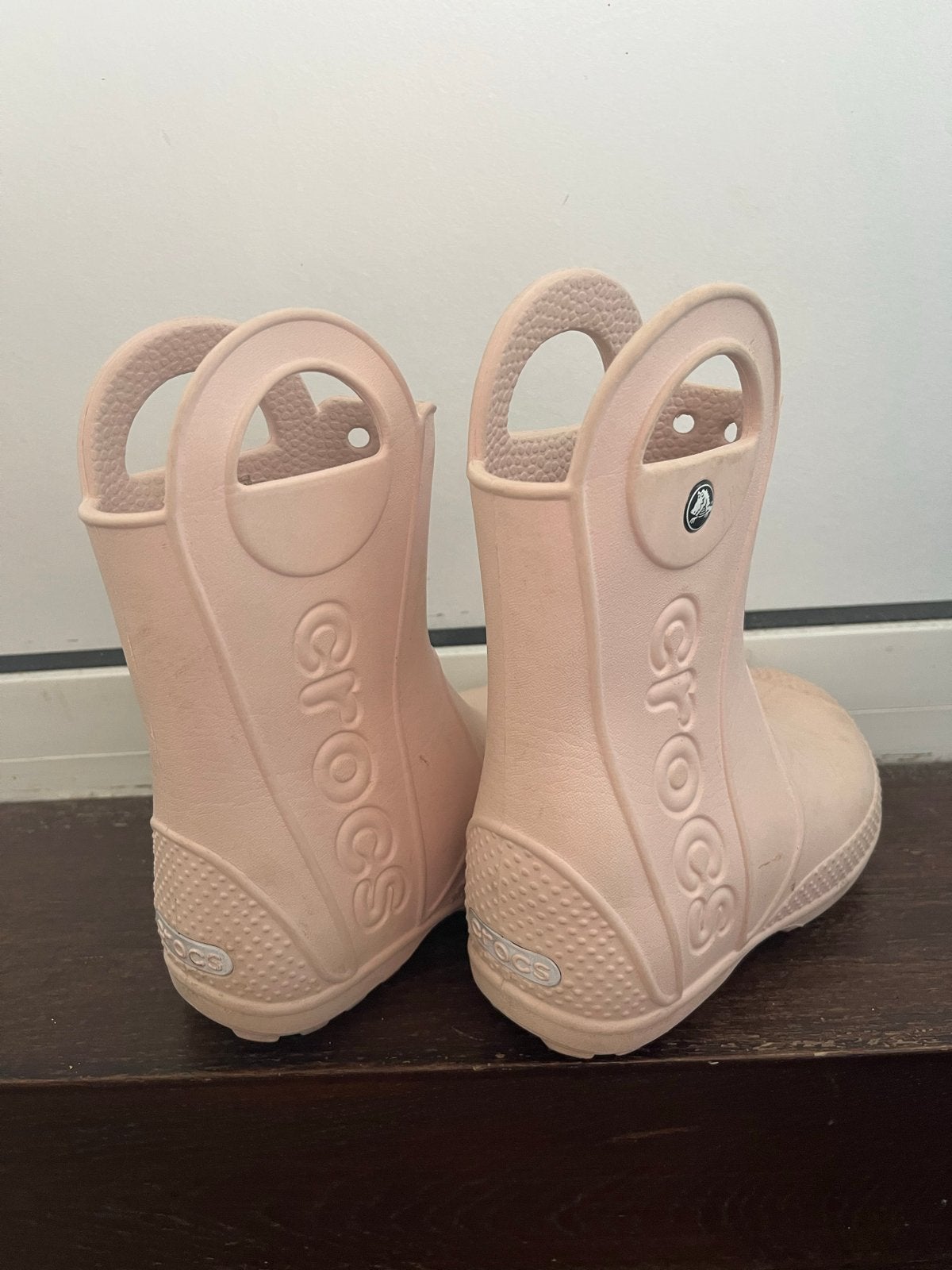 Roze Crocs regenlaarzen voor kinderen, Jongen of Meisje, Ophalen of Verzenden, Laarzen, Zo goed als nieuw
