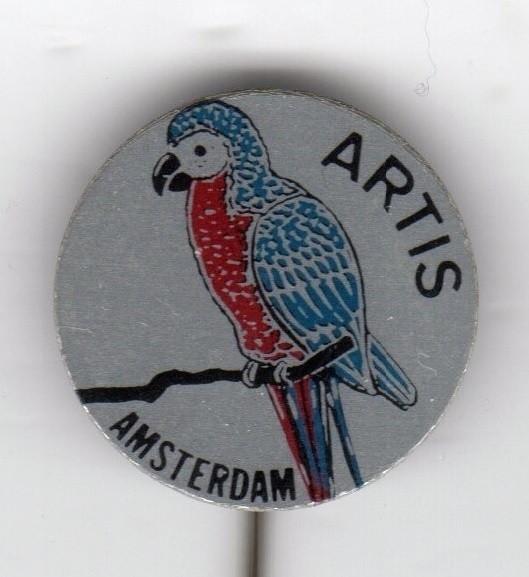 Speldje DIERENTUIN ARTIS AMSTERDAM PAPEGAAI (A5), Ophalen of Verzenden, Gebruikt, Overige onderwerpen