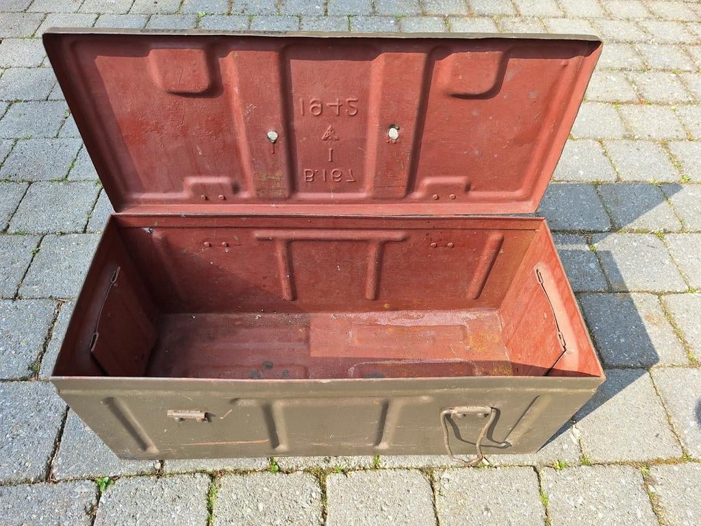 Militaire ijzeren / metalen kist, US 2e WO, Ophalen of Verzenden, Amerika, Kist of Geocache