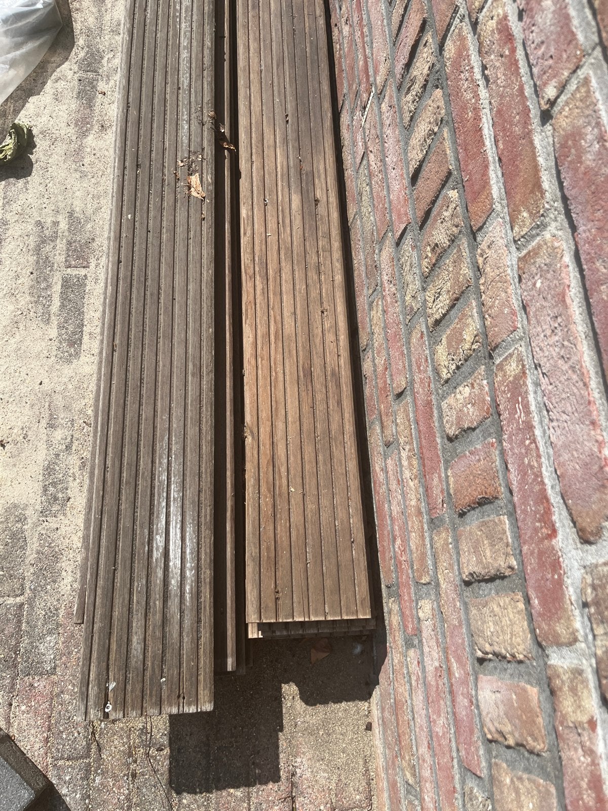 Kapur hardhouten vlonderplanken 14cm breed, 250cm lang, Tuin en Terras, Terrasdelen en Vlonders, Ophalen of Verzenden, Gebruikt