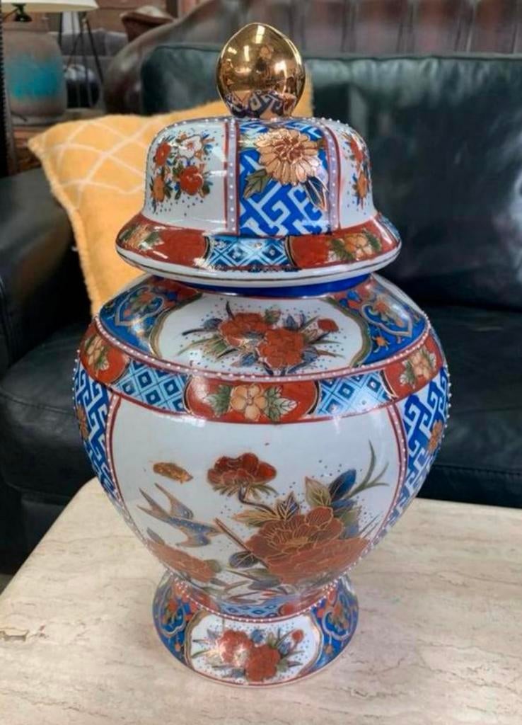 Vaas mooie grote Chinese Ming deksel vaas info 0646396866, Ophalen of Verzenden