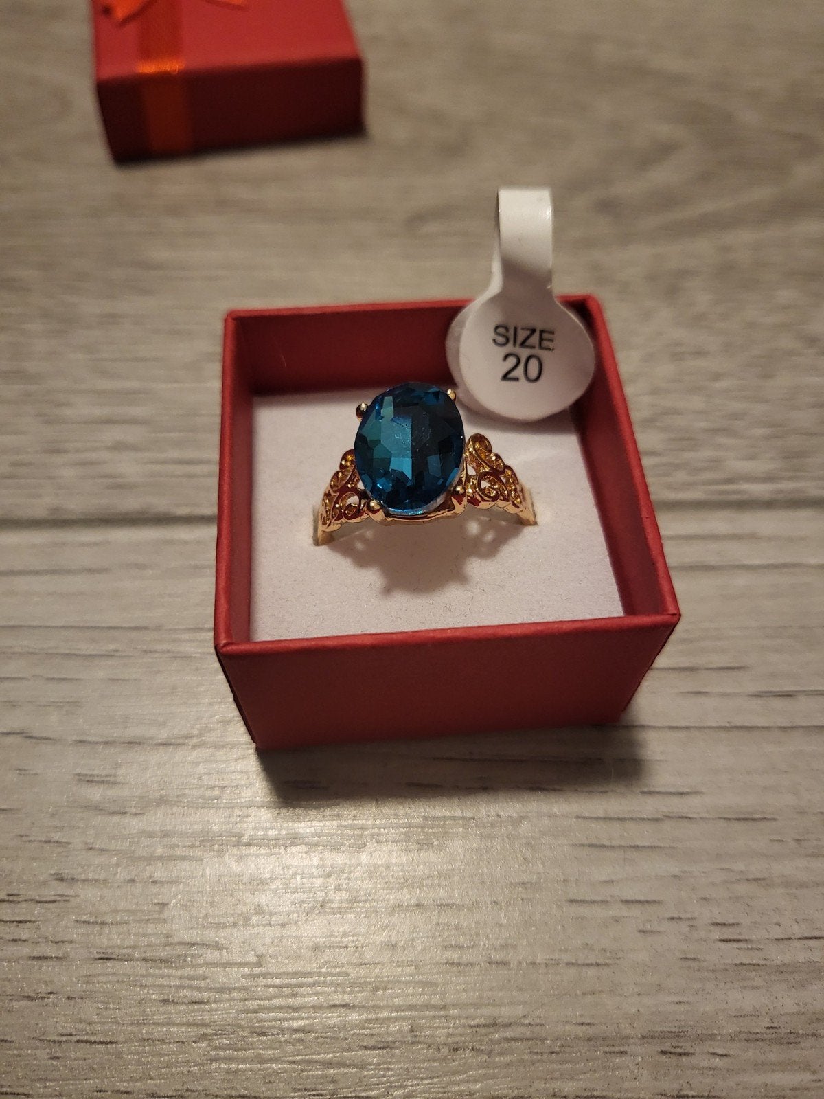 Nieuwe Blauwe Diamanten Ring - Maat 20, Sieraden, Tassen en Uiterlijk, Ringen, Overige materialen, Blauw, 19 tot 20, Nieuw