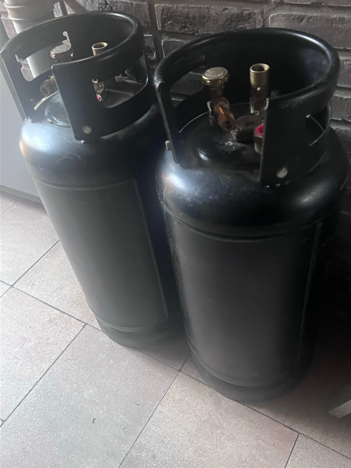 Hervulbare Heftruck Gasfles met Drukmeter en Terugslagkle, Ophalen of Verzenden, Gebruikt