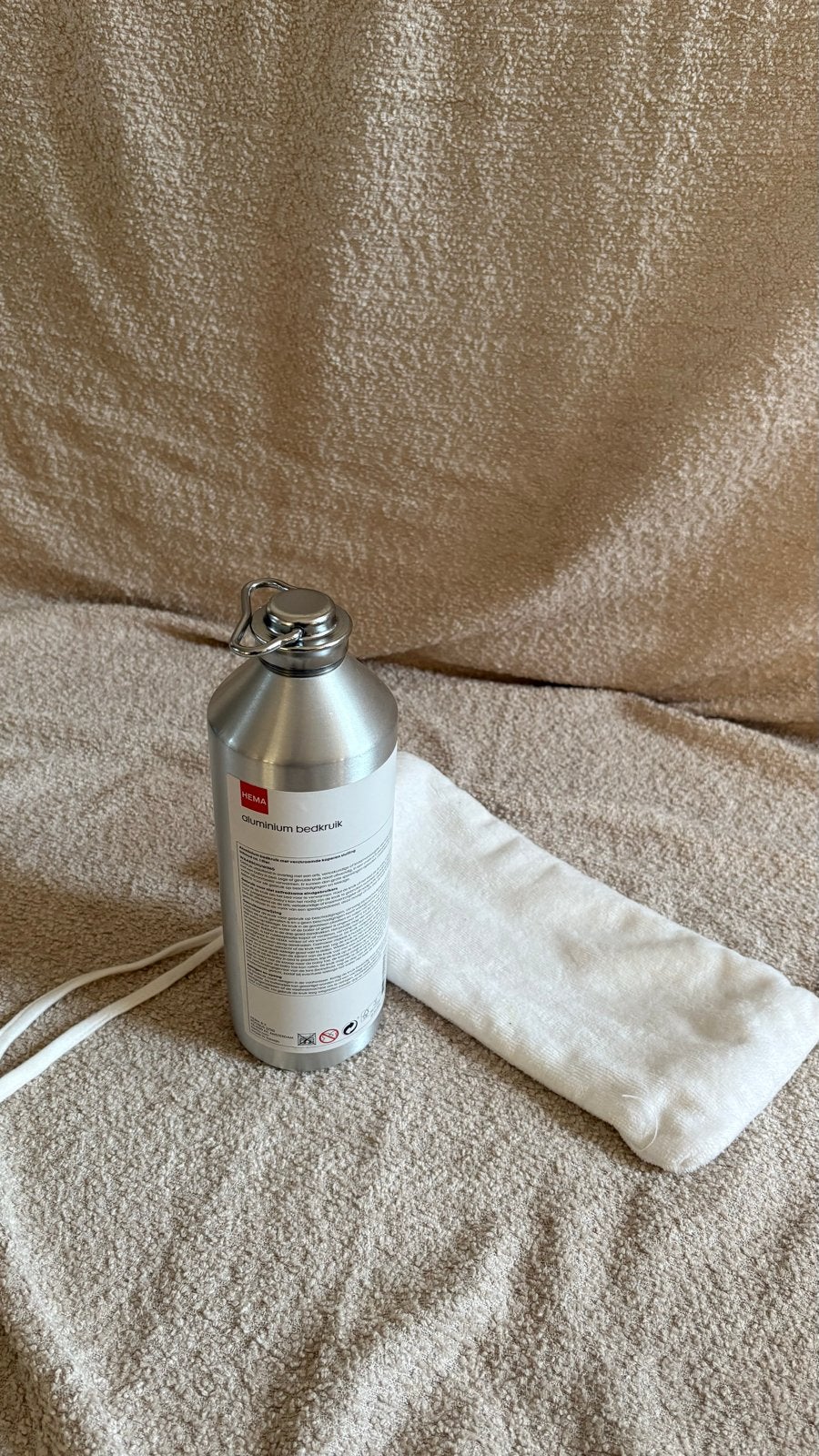 Hema aluminium bedkruik met hoes, Ophalen of Verzenden, Zo goed als nieuw