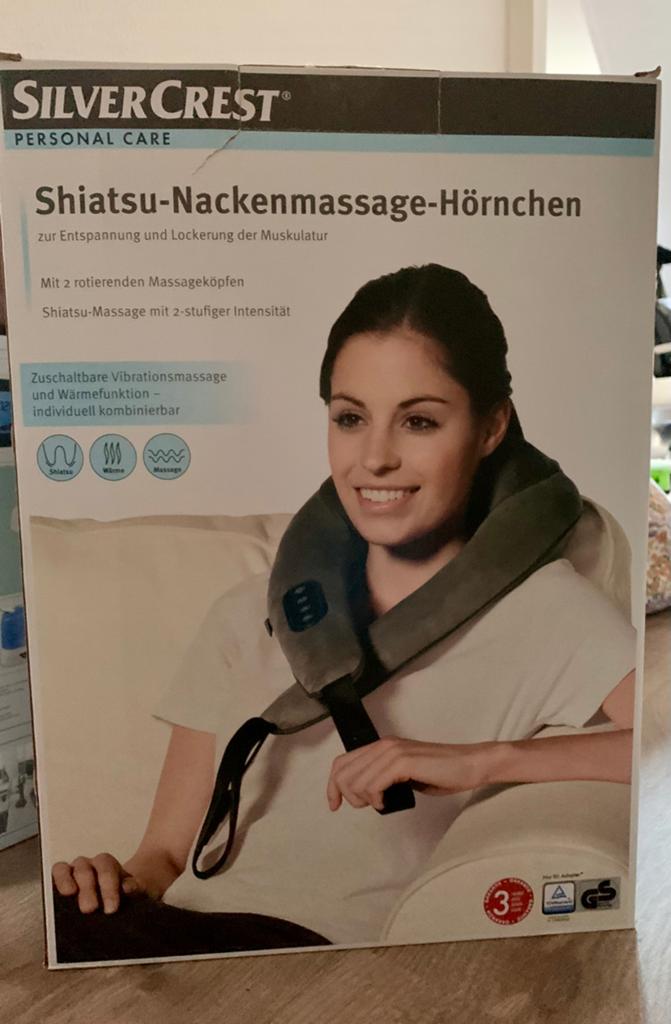 SilverCrest Shiatsu Nekmassage-Hoorntje met Warmtefunctie, Sport en Fitness, Ophalen, Nieuw, Apparaat