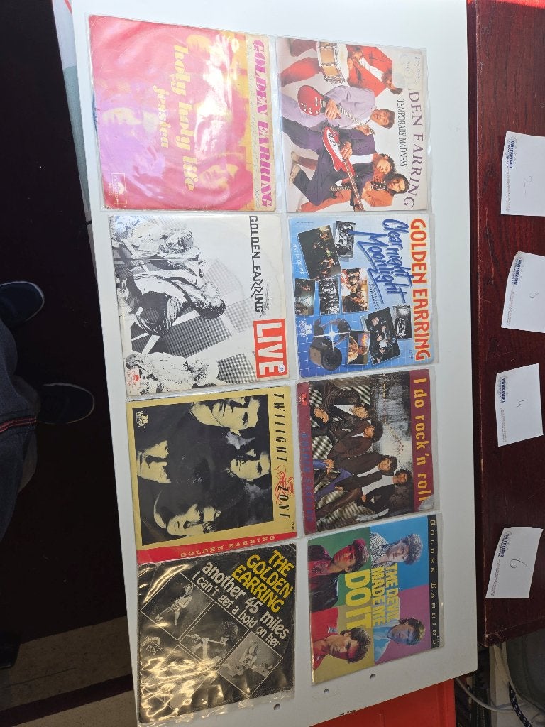 8 Golden Earring singles compleet, Gebruikt, Verzenden, 7 inch, Single
