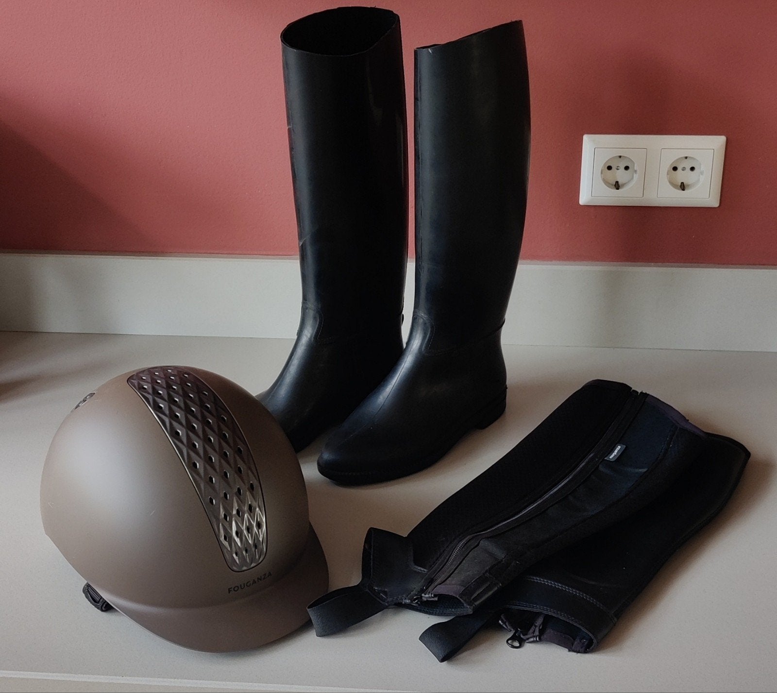 Complete paardrijset zgan: Helm m.56 / Laarzen m.36, Ophalen of Verzenden, Zo goed als nieuw, Dressuur
