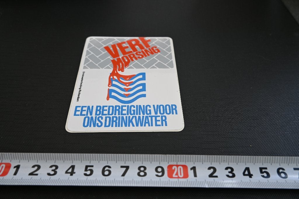 sticker drinkwaterleiding rotterdam verf morsing bedreiging, Ophalen, Zo goed als nieuw