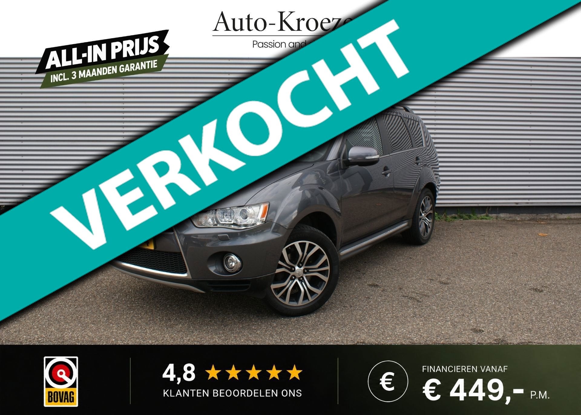 Mitsubishi Outlander 2.0 Edition Two | Org NL | Schuifdak |, Auto's, Zwart, 4 cilinders, Bedrijf, 1600 kg