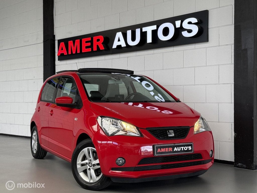 Seat Mii 75 PK/Full optie/Pano/Cruise/Mooie Auto/Navi/LageKM, Voorwielaandrijving, Stof, Gebruikt, 840 kg