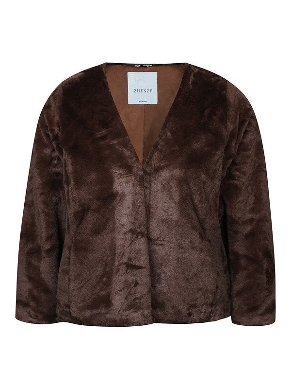 Bruine vest/jas Moria van Zhenzi Maat 54/56 XL, Z, Zhenzi, Nieuw, Z
