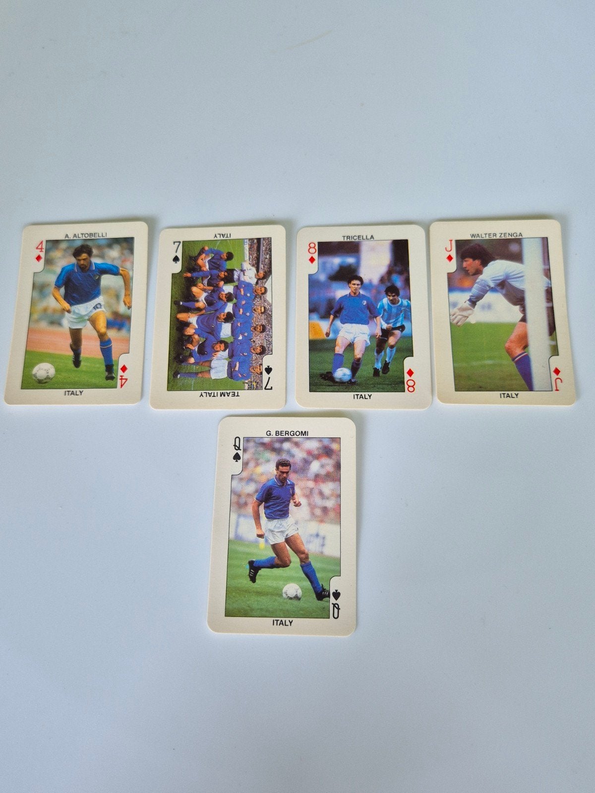 Vintage Italiaans Voetbal Speelkaarten Set - Zeldzaam!, Verzamelen, Ophalen of Verzenden, Gebruikt, Buitenlandse clubs, Spelerskaart