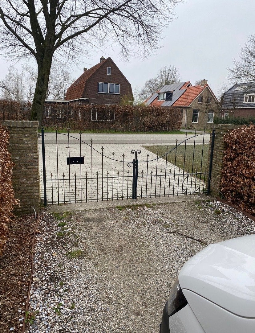 Sierhekwerk - 350cm breed, Tuin en Terras, Ophalen, Met poort, Gebruikt, Sierhekwerk