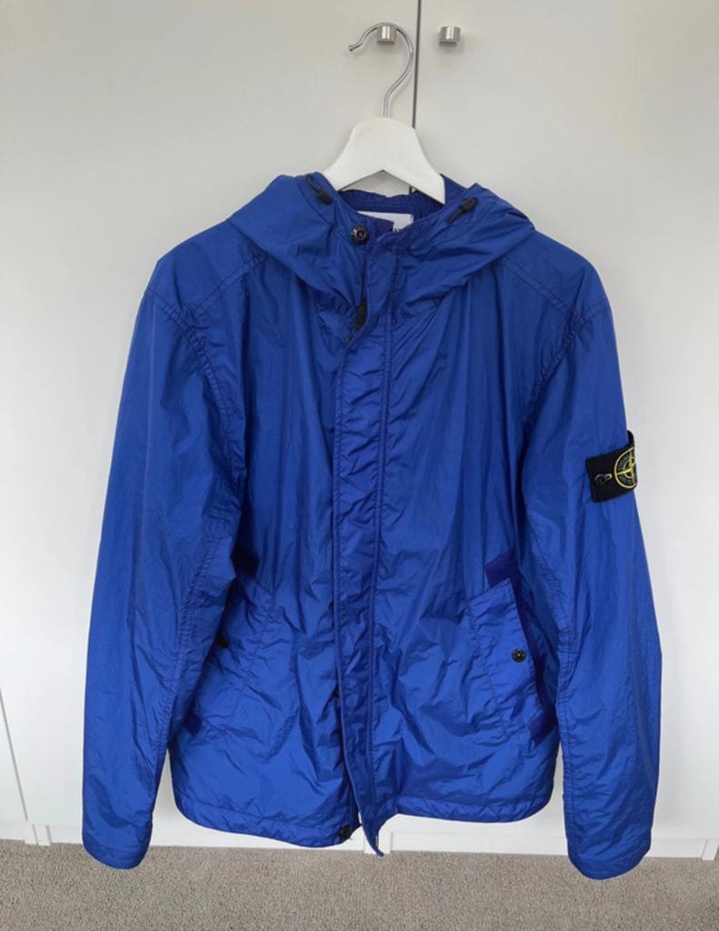 Stone Island Crinkle RepsR-NY jacket medium, Verzenden, Zo goed als nieuw, Maat 48/50 (M), Blauw