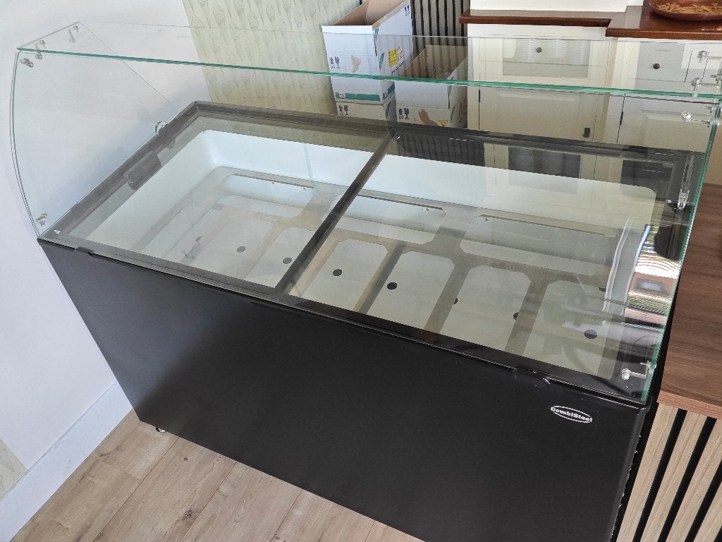 Schepijs vitrine 10 x 5L bakken Combisteel Tenerife  2 stuks, Vrieskist, Minder dan 85 cm, Zo goed als nieuw, Energieklasse A of zuiniger