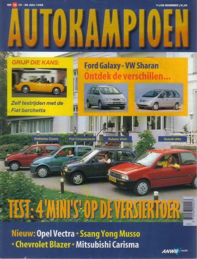 Autokampioen 14 1995 : Opel Manta A - Fiat Cinquecento - VW, Ophalen of Verzenden, Gelezen, Algemeen