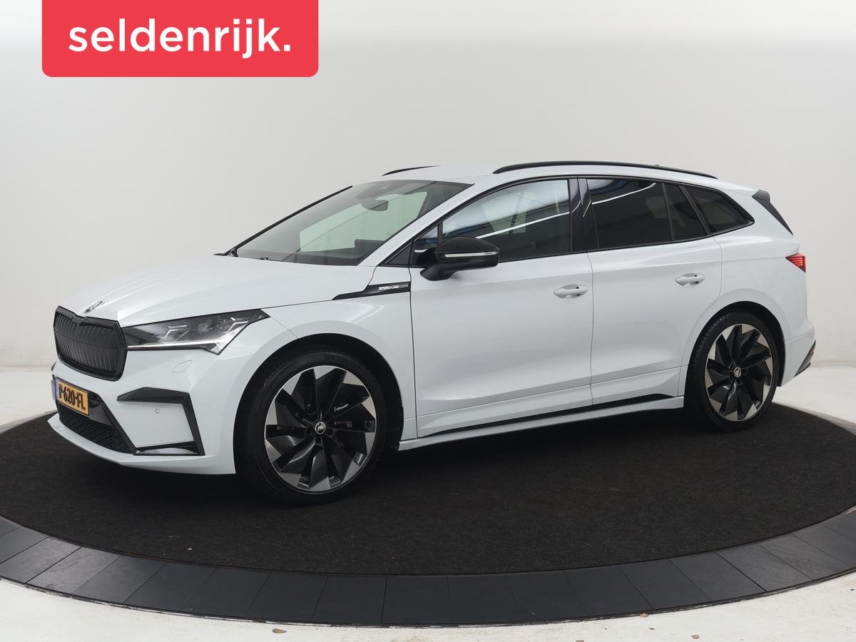 Skoda Enyaq iV 80 Sportline | SOH 88% | Leder/alcantara | St, Achterwielaandrijving, Gebruikt, Zwart, 80 kWh