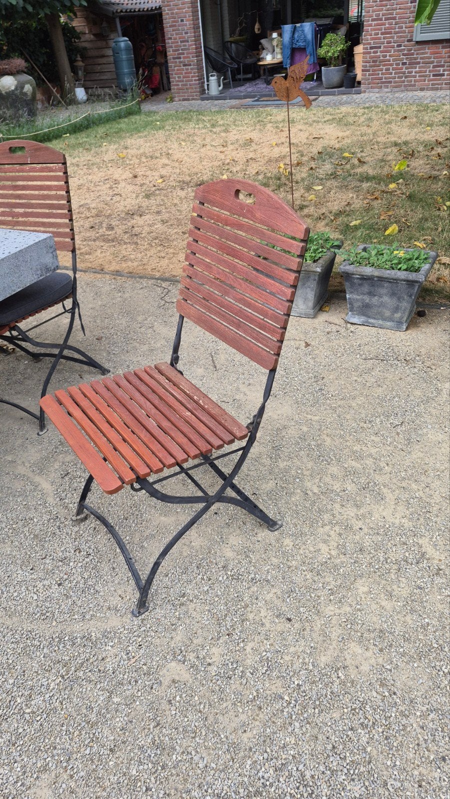 6 brocante tuinstoelen, Ophalen, Gebruikt, Overige materialen